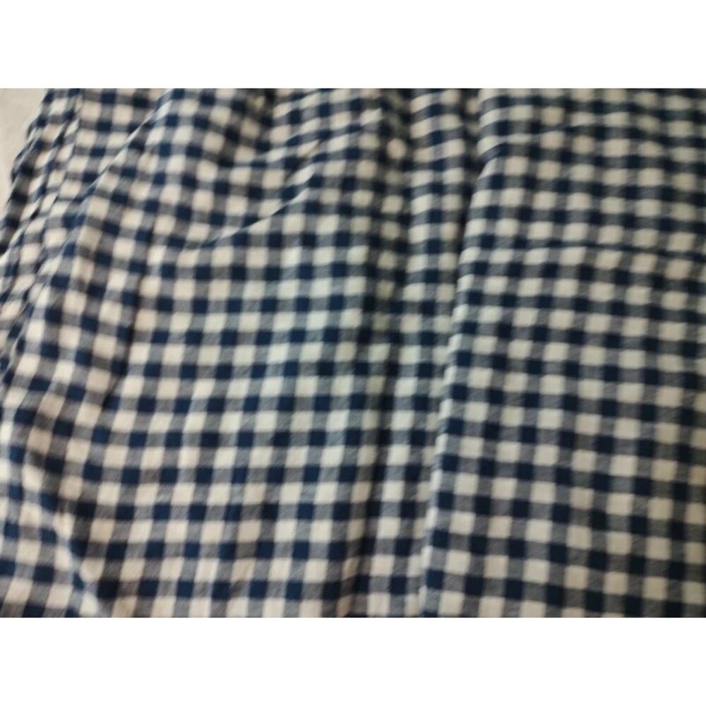 Quince 100% linen duvet cover gingham blue white King Cal King - Picture 2 of 3
